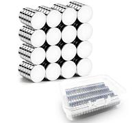 NXPUXP 80 Piezas Imanes de Neodimio,10mm x 3mm Imán Redondos de Tierra RARA Potentes y Pequeños,para Pizarra Magnética,Tablón de Anuncios,Neveras y Manualidades