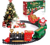 NXPZ Tren de Navidad, Tren Eléctrico para Niños, Juguete de Vías Clásico, Decoración bajo el Árbol de Navidad, Niños y Niñas de 3 4 5 6 7 8 Años