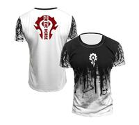 NXTBHDCW Camiseta Collision Color para Hombre De The Horde Ligera De Manga Corta con Cuello Redondo Y Manga Corta Polos Estampados Camisetas Activas Ropa Cómoda-White||3XL