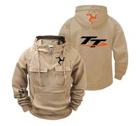 NXTBHDCW Sudadera con Capucha Estampada Hombre Abrigos para I.s.l.e of M.a.n T..T Cómodas Primavera Y Otoño Deportiva Tops Jerséis Ropa Chaqueta-KQSe||m