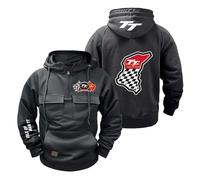 NXTBHDCW Sudadera con Capucha Hombre Chándal Estampado para I.s.l.e of M.a.n T..T Abrigos Bolsillo Chaquetas Activas Media Cremallera Tops De Primavera Y Otoño-SHSe||s