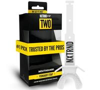 Nxtrnd - Protector bucal de dos fútbol, boquilla de fútbol con correa, se adapta a adultos y jóvenes (blanco)