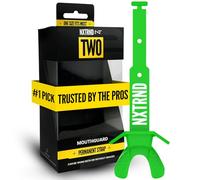 Nxtrnd - Protector bucal de dos fútbol, boquilla de fútbol con correa, se adapta a adultos y jóvenes (verde)