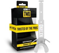 Nxtrnd - Protector bucal de fútbol con correa, para adultos y jóvenes (transparente)