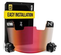 Nxtrnd VZR1 - Visera para Casco de fútbol Americano, tecnología de Lente Plana, para Adultos y niños, Rojo translúcido