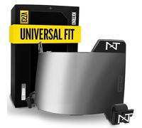 Nxtrnd VZR2 - Visera curvada de fútbol, visera profesional para casco de fútbol y cascos de fútbol para adultos, incluye clips para visera, paquete de calcomanías y paño de limpieza (espejo)