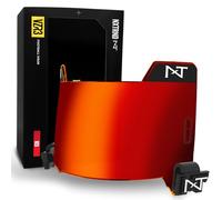 Nxtrnd VZR3 - Visera de fútbol, tecnología de Lente Curvada, se Adapta a Cascos de fútbol para Adultos y jóvenes (Rojo)