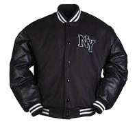 Ny Chaqueta Béisbol Con Parche S-3XL College Sudadera Rockabilly Deportiva