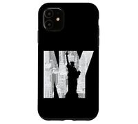 NY Skyline Statue of Liberty Urban Design Carcasa para iPhone 11