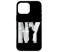 NY Skyline Statue of Liberty Urban Design Carcasa para iPhone 16 Pro Max