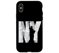 NY Skyline Statue of Liberty Urban Design Carcasa para iPhone X/XS