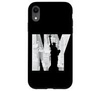 NY Skyline Statue of Liberty Urban Design Carcasa para iPhone XR
