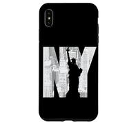 NY Skyline Statue of Liberty Urban Design Carcasa para iPhone XS Max