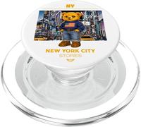 NY Teddy Bear New York City Stories - Cute Bear City Illustr PopSockets PopGrip para MagSafe