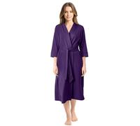NY Threads - Albornoz de punto de lujo de mezcla de algodón para mujer (Large, Morado Real)