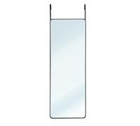 Nyana Espejo Metálico de Puerta Metal Square Edge MAX 110x40 cm Home | Marco Negro Minimalista | Diseño Edge con Bordes Finos | Espejo de Cuerpo Entero con Anclaje Superior