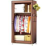 Nyana Home | Armario Vestidor Tela con Bolsillos Laterales | 160x70x45cm (Marrón)