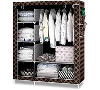 Nyana Home | Armario Vestidor Tela con Bolsillos Laterales | 170x105x45cm (Black)