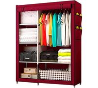 Nyana Home | Armario Vestidor Tela con Bolsillos Laterales | 170x105x45cm (Granate)