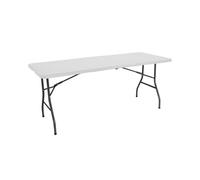 Nyana Home - Mesa Plegable Resina Reforzada Portátil y Segura | Ideal para Camping, Jardín y Eventos | Estructura de Acero y Pies Antideslizantes | Carga hasta 150kg (180x74x74cm)