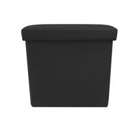 Nyana Puff Ottoman Cuadrado Terciopelo Plegable 38x38x38cm Home | Gran Almacenaje | Estilo Otomano | Terciopelo Suave (Negro)