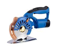 NYANS Cortadora de Tela Rotativa Eléctrica, Cortadora de Tela Inalámbrica con 2 Cuchillas y Batería de 2x2500 mAh, Ajuste de 5 Velocidades y Tijeras Eléctricas de Motor Potente RCS-125B