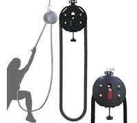 NYANS Entrenador De Cuerda Sin Fin, Herramienta De Entrenamiento De Cuerpo Completo, Sis-Tema Portátil De Poleas con Cable, para Ejercicios De Agarre, Brazos, Espalda y Coordinación Black