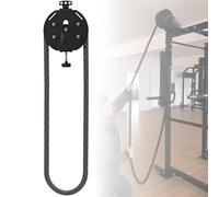 NYANS Entrenador De Cuerda Sin Fin Portátil, SistemaDe Máquina De Cable con Poleas, Máquina De Escalada De Cuerda Pequeña para Hogar y Uso Comercial, Funcionamiento Silencioso Black