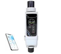 NYANS Siste-ma Clorador De Agua Salada para Piscinas: Generador De Cloro Salino, Función De Limpieza Automática, Caudal Recomendado: 5-18 m³/h, para Piscinas. 28g/HR-≤140m³