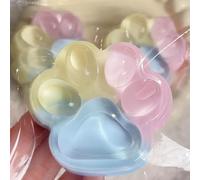 Nybhyjka 2 piezas Jouet À Presser En Forme De Patte De Chat, Jouet En Silicone À Pincer En Forme De Patte De Chat Mignon,grande Balle Anti-Stress Résistante Pour Chat Balles Sensorielles Avec