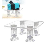 Nybhyjka Accesorios para acuarios de peces, soporte de bomba de agua para acuarios, soporte de bomba de agua estable, elevador de bomba de agua, soporte de bomba de acuario transparente, evita granos,