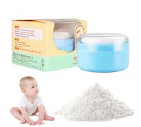 Nybhyjka Body Powder Puff and Container, contenedor de polvo corporal - Caja de polvo de baño para niños pequeños,Baby Bath Bath Body Powder Puff y Container Case para viajes en playa a casa