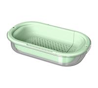 Nybhyjka Colador para cocina, cuenco de lavado de frutas con colador, escurridor de cocina expandible para frutas, verduras, arroz, fideos, pastas