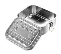 Nybhyjka Contenedor de sándwich de acero inoxidable,contenedor de almuerzo de acero inoxidable,Contenedores de aperitivos metálicos - Contenedores de aperitivos metálicos impermeables, recipientes de