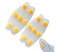 Nybhyjka - Crampones para Zapatos, Puntas de Zapatos para Nieve y Hielo, Tacos de tracción Transparentes, Pinzas para Zapatos, Puntas de Hielo para Senderismo, Caminar,