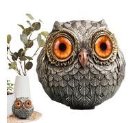 Nybhyjka Estatua de búho de la Suerte del Sabio del Fieltro, Figuras realistas de Animales de búho, Escultura de búho, Protector de búho Feliz, Estatua de búho pequeña Escultura de Bolsillo para