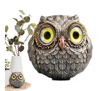 Nybhyjka Estatua de búho de la Suerte del Sabio del Fieltro, Figuras realistas de Animales de búho, Escultura de búho, Protector de búho Feliz, Estatua de búho pequeña Escultura de Bolsillo para