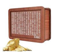 Nybhyjka Hucha De Madera con Contador,Caja De Dinero De Desafío De Ahorro De Madera,Desafío De Ahorro Hucha De Ahorro,Caja De Ahorro De Dinero De 10,000 Libras con Contador 20x14.5x7.6cm