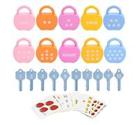 Nybhyjka Juego de cerradura y llave, aprendiendo Cerraduras con Llaves | Juguetes Surtidos de Números,Juguete de motricidad fina, Juego de aprendizaje de cerraduras y llaves, Juegos de Juguetes para