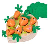 Nybhyjka - Juego de cosecha de zanahoria para motor de zanahoria (juego de herramientas para clasificar formas de madera) - Juego de habilidades creativas y divertidas para bebés de 1 a 5 años