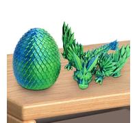 Nybhyjka Juguete antiestrés de huevo de dragón | Juguete de regalo impreso realista, articulaciones móviles para aliviar el estrés, dragón articulado para decoración del hogar