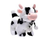 Nybhyjka - Juguete de vaca para caminar, juguetes de vaca, electrónica de peluche animal lindo, juguete de aprendizaje y educativo, peluche de vaca que caminan a pilas con cola agitada para
