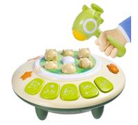 Nybhyjka Juguetes para martillar para,Juguetes de martillar | Juego de martilleo interactivo de Platillo Volante de Dibujos Animados,Juguete de Fidget de Topo de Whack de Escritorio de luz de sonido