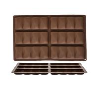 Nybhyjka Molde de chocolate rectángulo, molde de muescas profundas,6 Cavidad rompiendo moldes de silicona de chocolate de peluche - Molde de aperitivos de energía y merienda energética, molde para