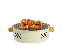 Nybhyjka - Sartén de carbón portátil, barbacoa coreana de mesa, barbacoa eléctrica portátil de carbón, electrodomésticos de parrilla de camping antiadherente coreano sin humo para mesa y