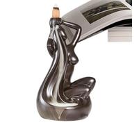 Nybhyjka Soporte de incienso de reflujo | Quemador de aromaterapia de cerámica con forma de cuerpo elegante | Decoración de arte de mesa, decoración de exhibición del hogar para sala de estar, estudio