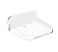 Nybhyjka Soporte de pared para estante pequeño, estante de montaje en pared, soporte flotante para cámara de seguridad, soporte sin taladro, para ventana de apartamento, dormitorio, inquilino, baño