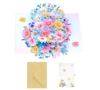 Nybhyjka Tarjeta desplegable de y margarita, tarjeta desplegable de cumpleaños con margaritas, tarjetas de feliz cumpleaños para abuela, mujeres, mamá, hija, esposa