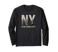 NYC Camiseta Skylines New York City That Never Sleeps Gift tee Manga Larga