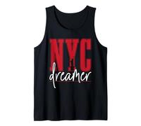 NYC Dreamer White Statue Liberty Locales Turistas Mujeres Hombres Camiseta sin Mangas